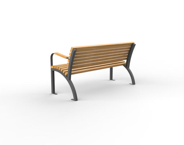 Arc bench with arms